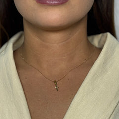 Collana con croce oro