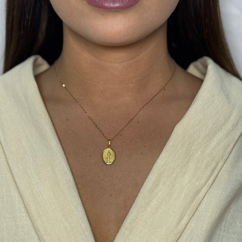 Collana con madonna miracolosa oro