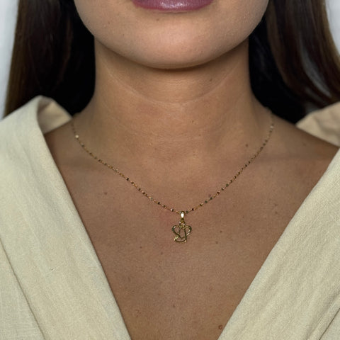 Collana con angelo oro