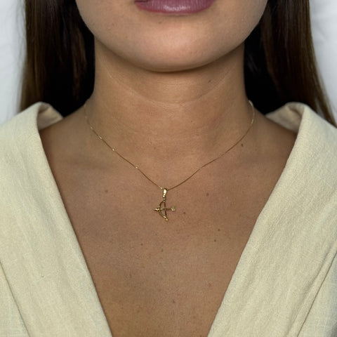 Collana con freccia arco oro