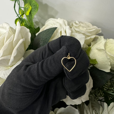 Pendente cuore forato oro