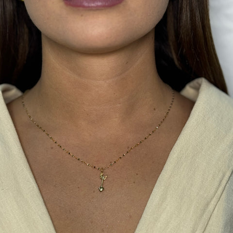 Collana con freccia oro