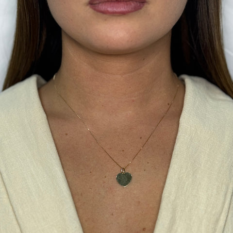 Collana con cuore piastra oro