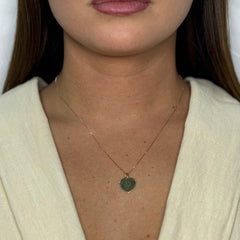Collana con cuore piastra oro