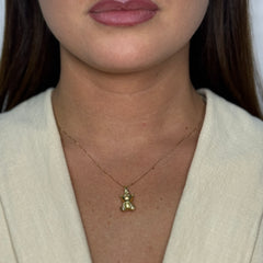 Collana con orsetto bombè oro