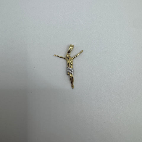 Pendente Cristo bicolor oro