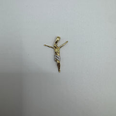 Pendente Cristo bicolor oro