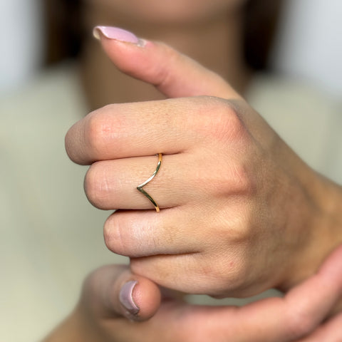 Anello onda oro