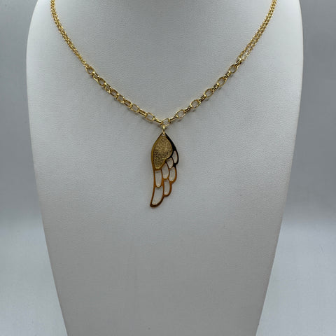 collana con ala Argento