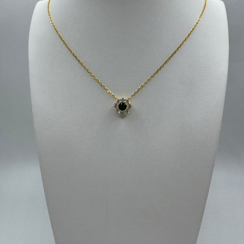 collana kate fiore con zirconi Argento