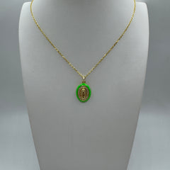 collana con madonna con zirconi Argento