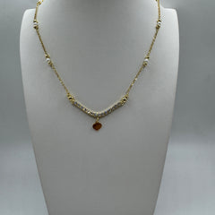 collana choker cuore con zirconi Argento