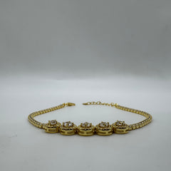 Bracciale Tennis fiori con zirconi Argento