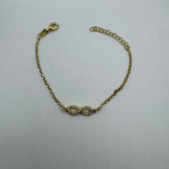 Bracciale nodo con zirconi Argento