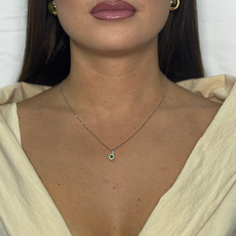 Collana Kate oro smeraldo e diamanti