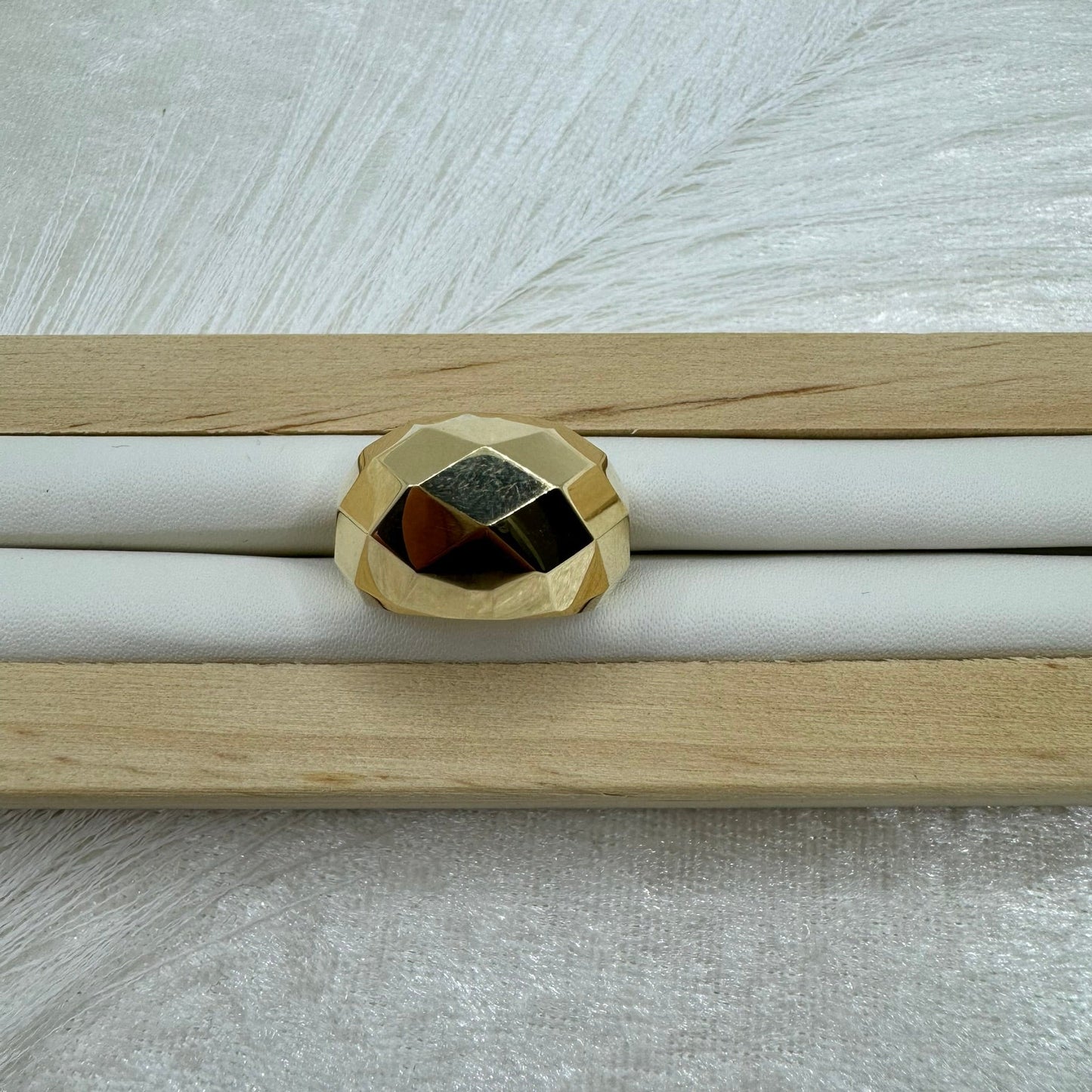 Anello 3D bombè oro
