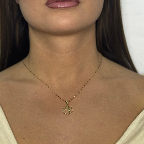 Collana con zampa oro