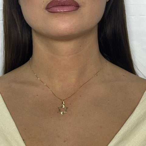 Collana con stella oro