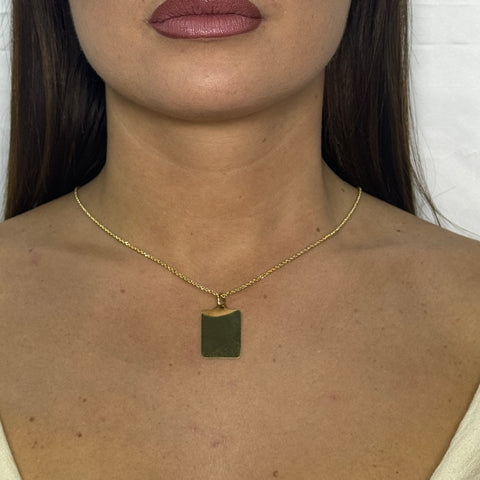Collana con piastra oro