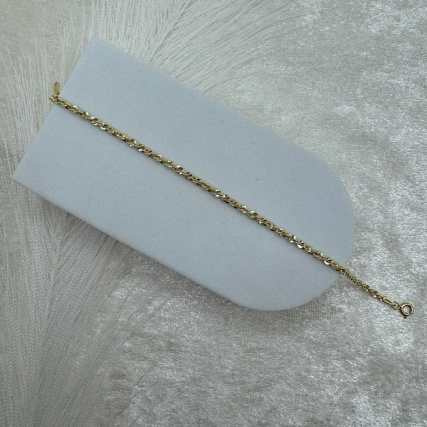 Bracciale fune iride oro