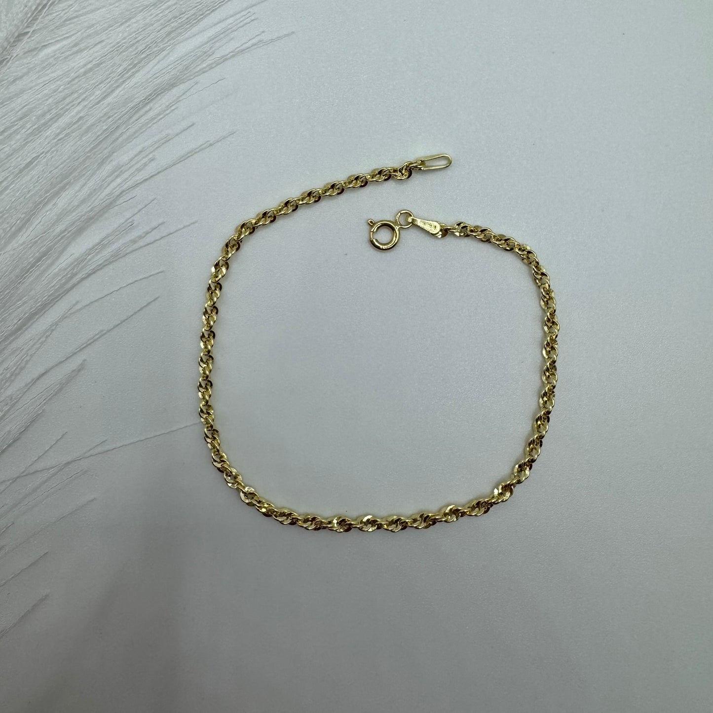 Bracciale fune iride oro