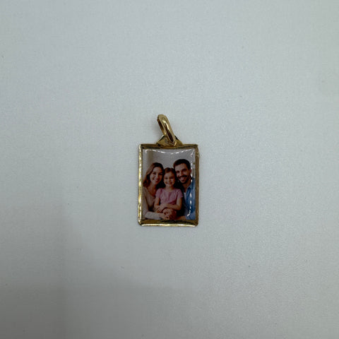 Pendente foto medaglia Colori oro