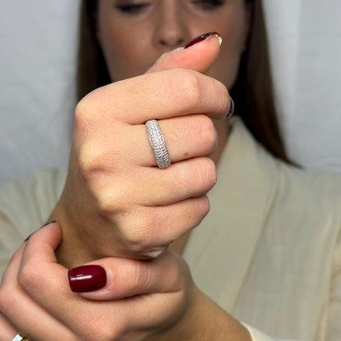 Anello fascia Diamanti E-F/VVS oro