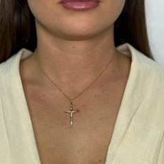 Collana con croce oro
