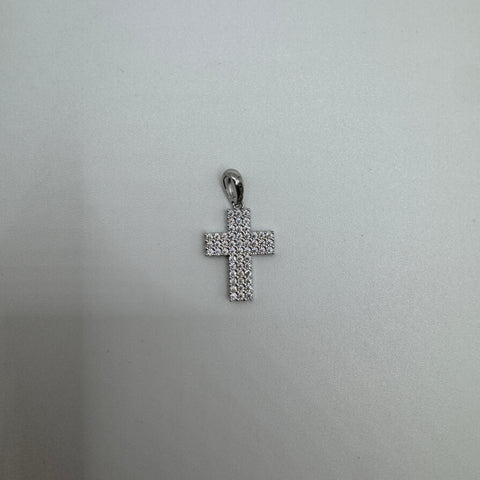 Pendente croce zirconata oro