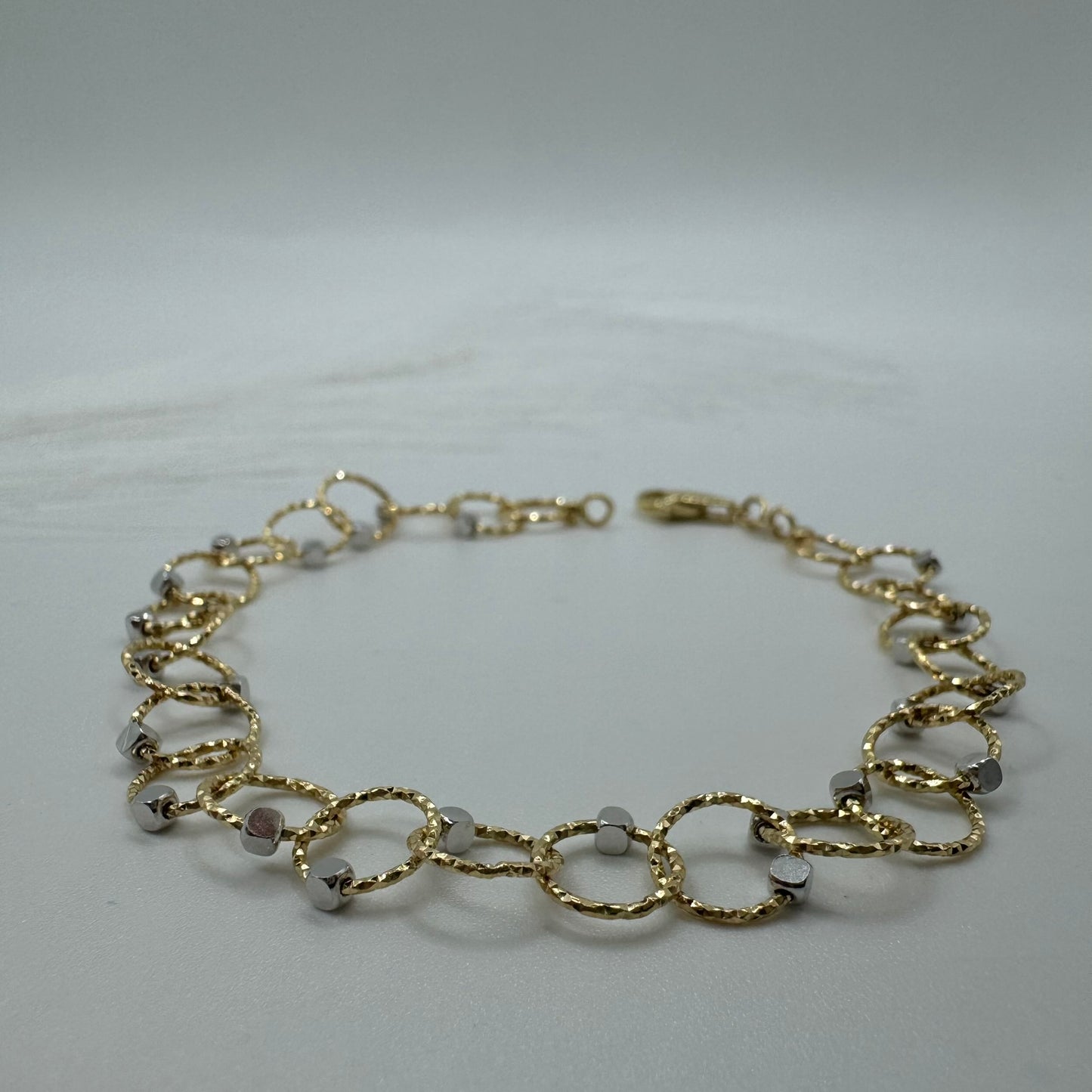 Bracciale catena bicolor oro