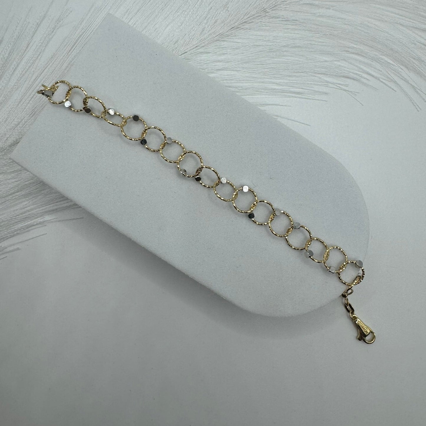 Bracciale catena bicolor oro