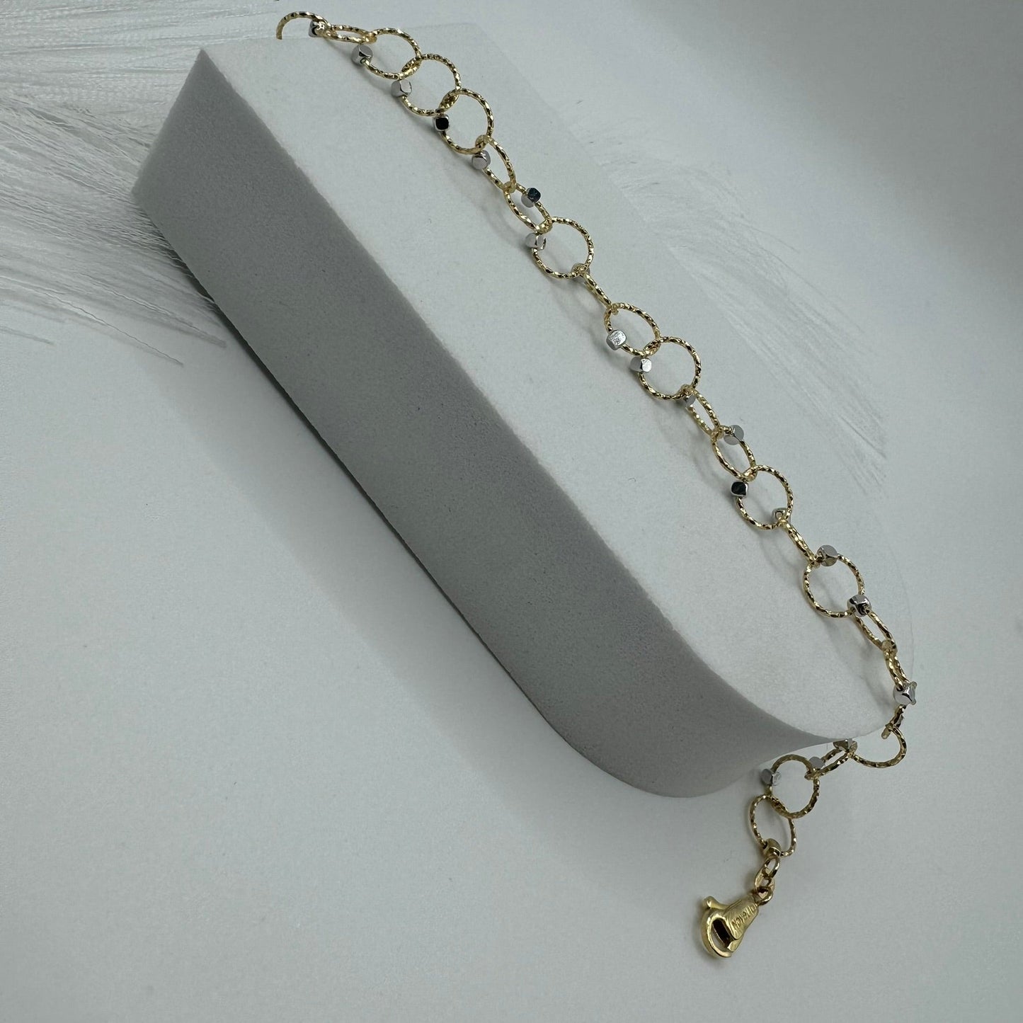 Bracciale catena bicolor oro