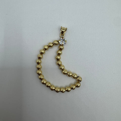 Pendente luca sfere con zirconi oro