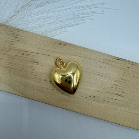 Pendente cuore bombè medio oro