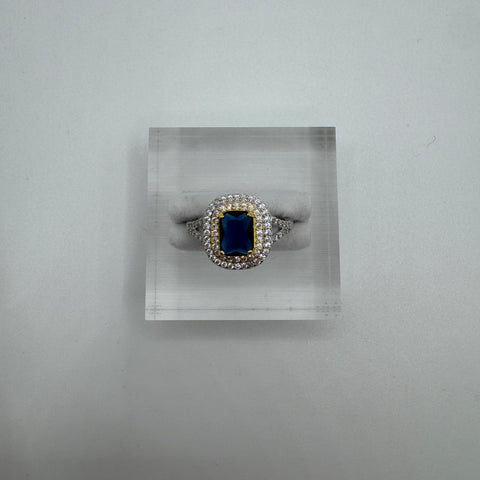 Anello  princess con zirconi argento 925