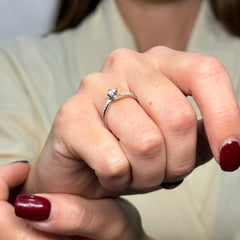 Anello solitario oro e diamanti