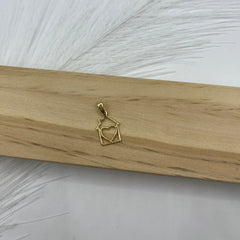 Pendente casa oro