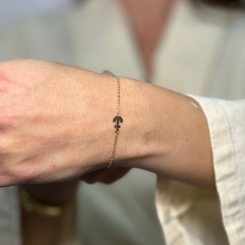 Bracciale catena ancora oro