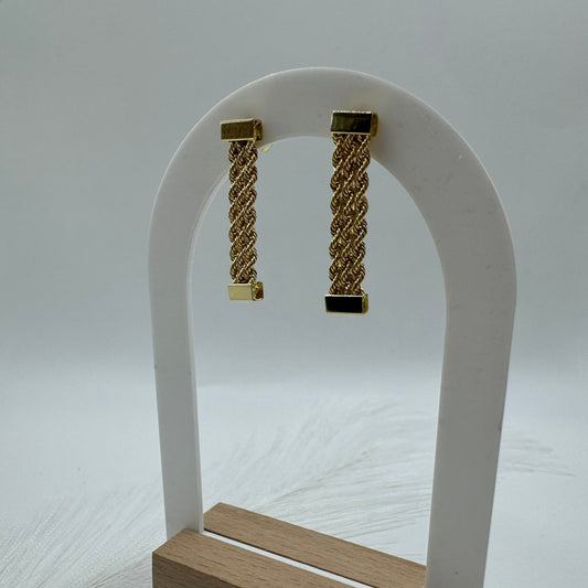 Orecchini pendente multifune 3 oro
