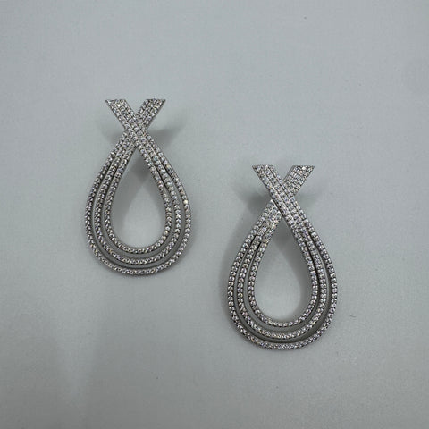 Orecchini cerchio goccia pendenti Argento 925