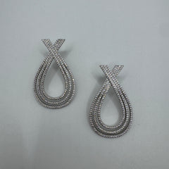 Orecchini cerchio goccia pendenti Argento 925