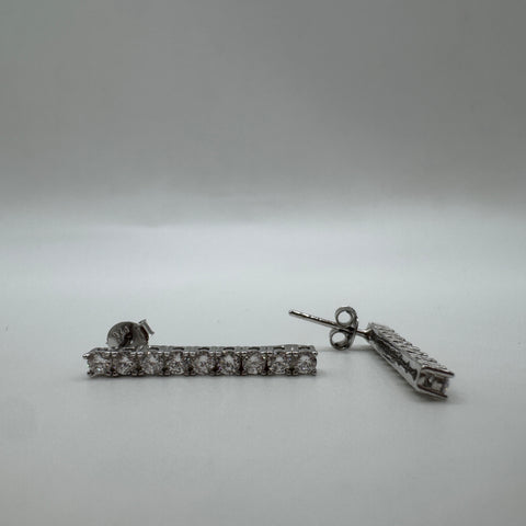 Orecchini tennis con zirconi Argento 925