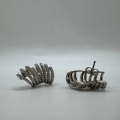 Orecchini cerchi  con zirconi Argento 925