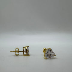 Orecchini punto luce cuore con zirconi Argento 925