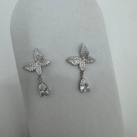 Orecchini farfalla con zirconi Argento 925