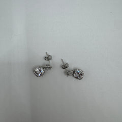 Orecchini punto luce pendente con zirconi Argento 925