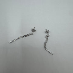 Orecchini catena tennis con zirconi Argento 925