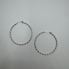 Orecchini cerchio torchon Argento 925