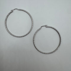 Orecchini cerchio martellato Argento 925