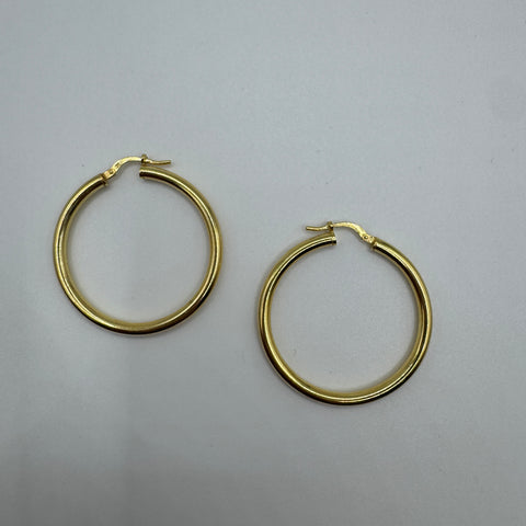 Orecchini cerchio tubolare Argento 925